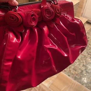 ORIGINAL VALENTINO LACCA FLEUR frame satchel.